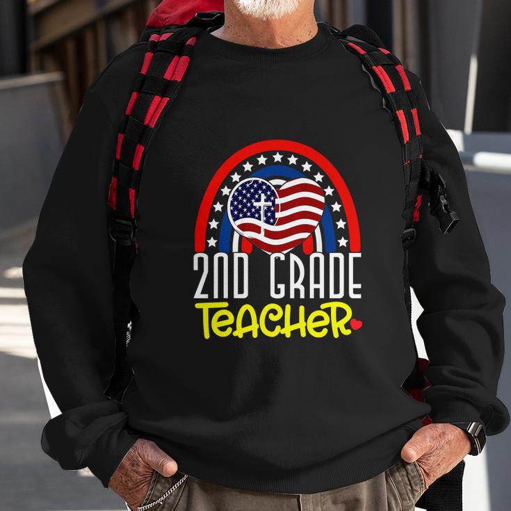 Heart Rainbow American Flag 4Th Of July Sweatshirt Gifts for Old Men