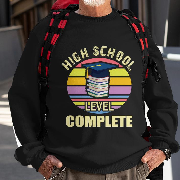 High School Level Complete Funny School Student Teachers Graphics Plus Size Sweatshirt Gifts for Old Men