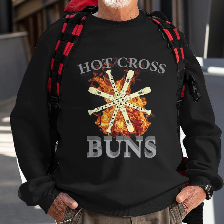 Hot Cross Buns Funny Trendy Hot Cross Buns Graphic Design Printed Casual Daily Basic Sweatshirt Gifts for Old Men