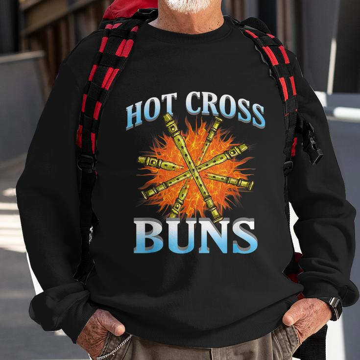 Hot Cross Buns Funny Trendy Hot Cross Buns Graphic Design Printed Casual Daily Basic V3 Sweatshirt Gifts for Old Men