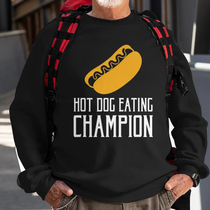 Hot Dog Eating Champion Fast Food Sweatshirt Gifts for Old Men