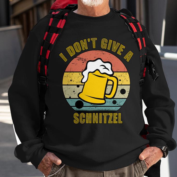 I Dont Give A Schnitzel Funny Oktoberfest Beer Sweatshirt Gifts for Old Men