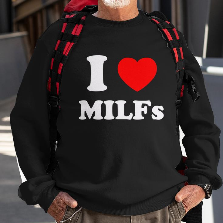 I Love Heart Milfs Tshirt Sweatshirt Gifts for Old Men