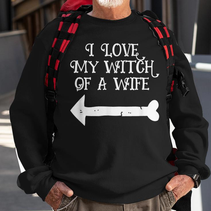 I Love My Witch Wife Halloween- His And Hers Sweatshirt Gifts for Old Men
