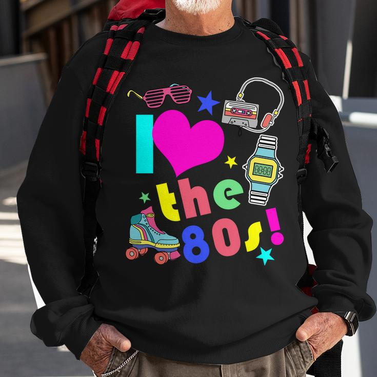 I Love The 80S Retro Party Mashup Sweatshirt Gifts for Old Men