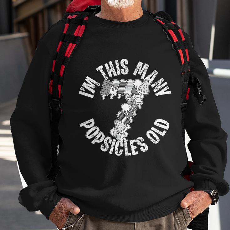 Im This Many Popsicles Old Funny Popsicle Birthday Gift Sweatshirt Gifts for Old Men