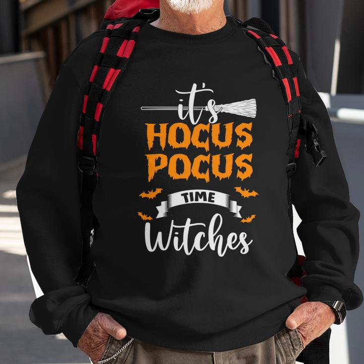 It Hocus Pocus Time Witches Halloween Quote Sweatshirt Gifts for Old Men