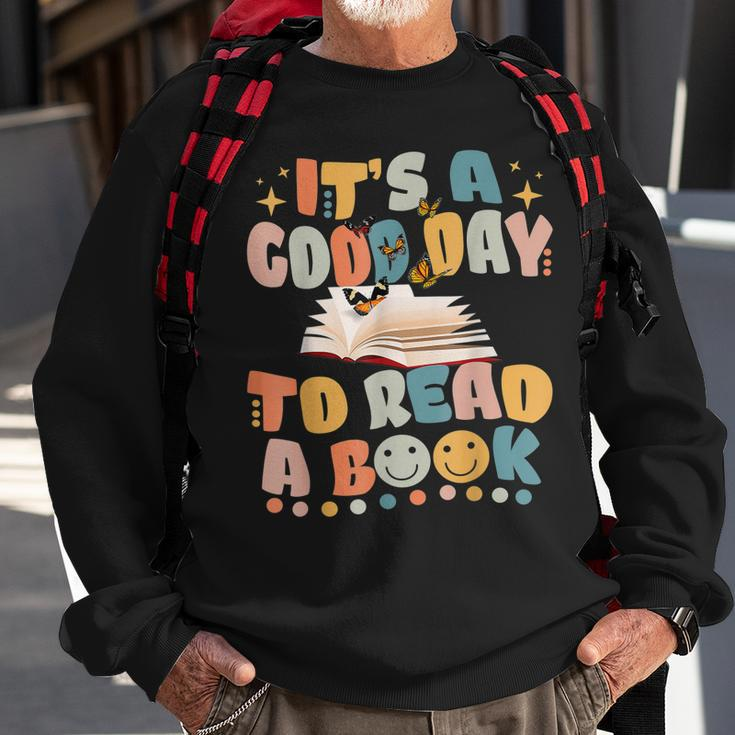 Its Good Day To Read Book Funny Library Reading Lovers Sweatshirt Gifts for Old Men
