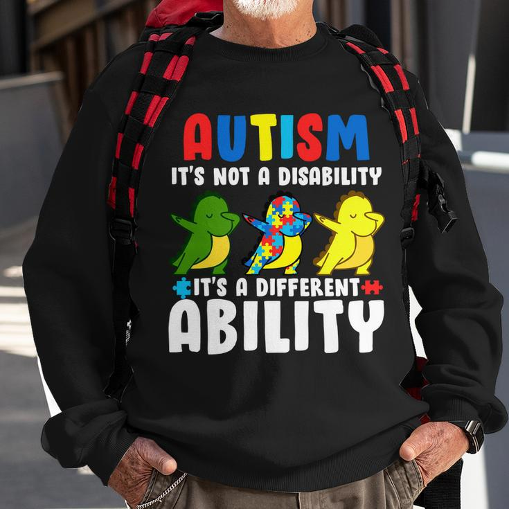 Its Not A Disability Ability Autism Dinosaur Dabbing Tshirt Sweatshirt Gifts for Old Men