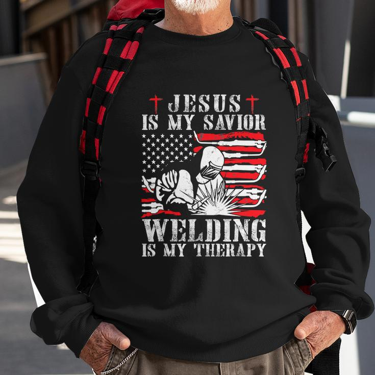 Jesus Is My Savior Welding Christian For 4Th Of July Sweatshirt Gifts for Old Men