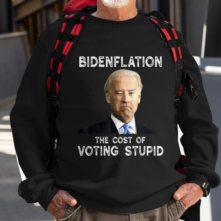 Joe Biden Bidenflation The Cost Of Voting Stupid Sweatshirt Gifts for Old Men