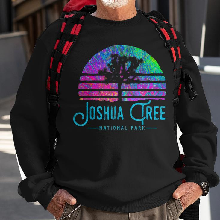 Joshua Tree National Park Psychedelic Festival Vibe Graphic Sweatshirt Gifts for Old Men