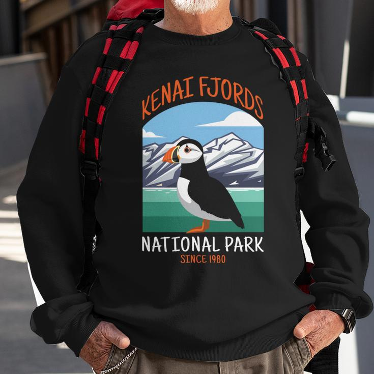 Kenai Fjords National Park Us Puffin Bird Alaska Sweatshirt Gifts for Old Men