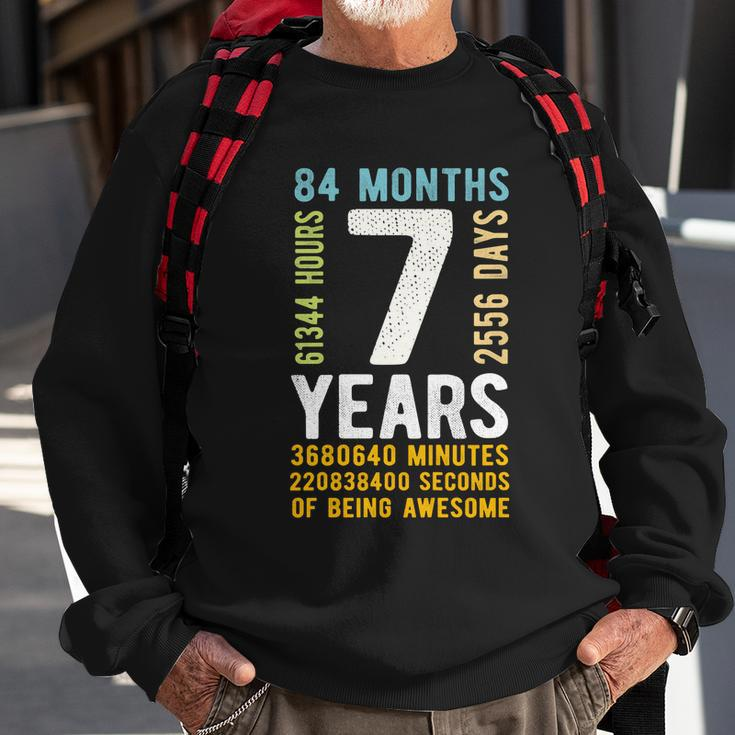 Kids 7Th Birthday Gift 7 Years Old Vintage Retro 84 Months Sweatshirt Gifts for Old Men
