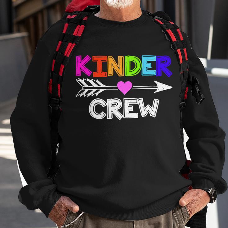 Kinder Crew Kindergarten Teacher Sweatshirt Gifts for Old Men