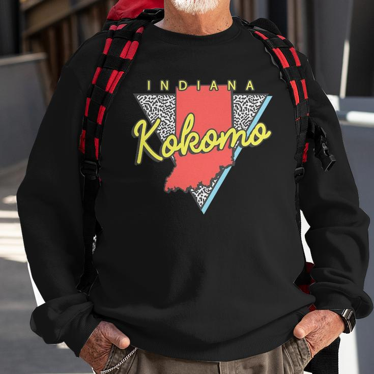 Kokomo Indiana Retro Triangle In City Sweatshirt Gifts for Old Men