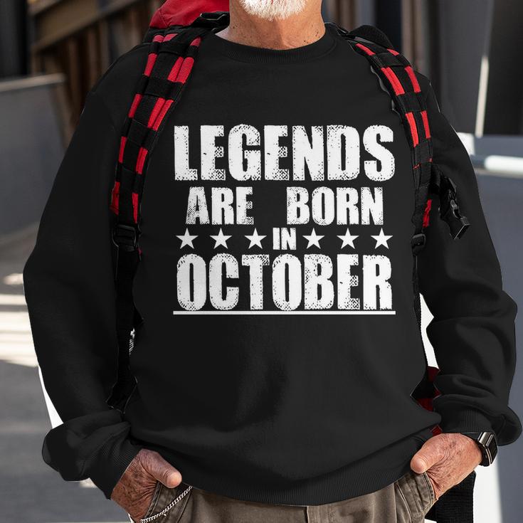 Legends Are Born In October Birthday Sweatshirt Gifts for Old Men