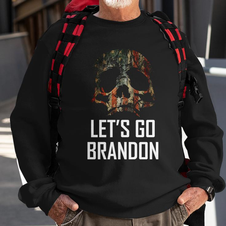 Lets Go Brandon American Grunge Skull Tshirt Sweatshirt Gifts for Old Men