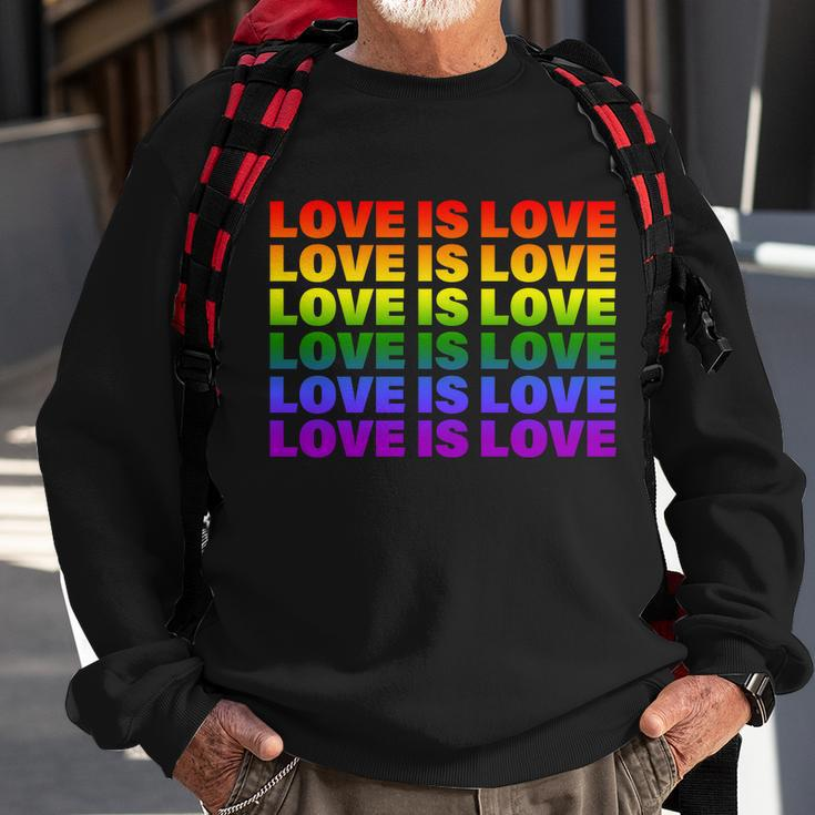 Love Is Love Lgbtq Rainbow Sweatshirt Gifts for Old Men