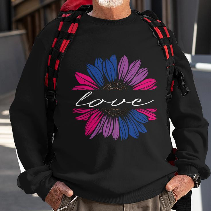 Love Sunflower Floral Lgbt Bisexual Pride Month Sweatshirt Gifts for Old Men