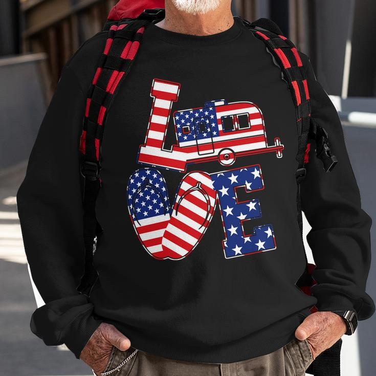 Love Usa Camping Tshirt Sweatshirt Gifts for Old Men