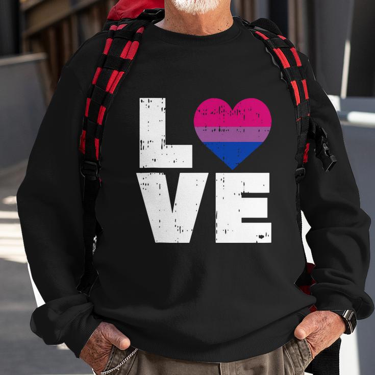 Love Vintage Heart Lgbt Bisexual Colors Gay Flag Pride Gift Sweatshirt Gifts for Old Men