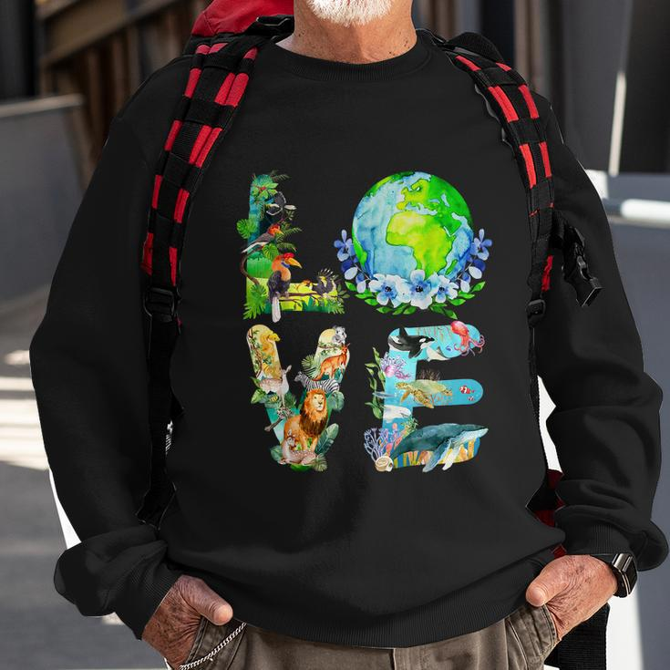 Love World Earth Day 2022 Planet Environmental Animal Tshirt Sweatshirt Gifts for Old Men