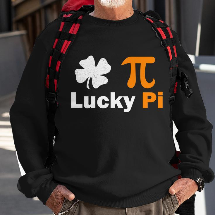 Lucky Pi St Patricks Day Clover T-Shirt Graphic Design Printed Casual Daily Basic Sweatshirt Gifts for Old Men