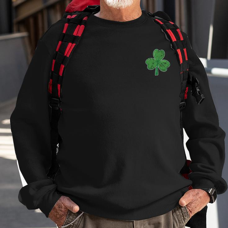 Lucky Shamrock St Patricks Day Graphic Design Printed Casual Daily Basic Sweatshirt Gifts for Old Men