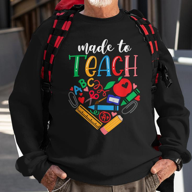 Made To Teach Design Cute Graphic For Men Women Teacher Men Women Sweatshirt Graphic Print Unisex Gifts for Old Men