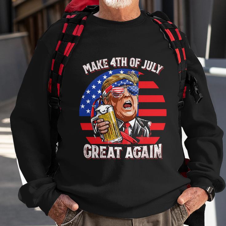 Make 4Th Of July Great Again Trump Ing Beer Patriotic Cool Gift Sweatshirt Gifts for Old Men