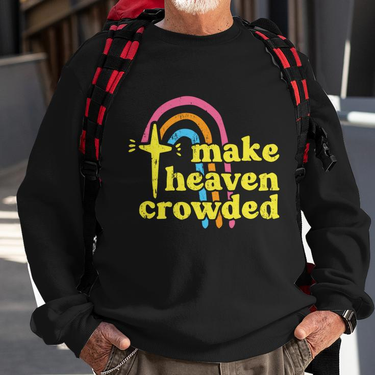 Make Heaven Crowded Cute Christian Missionary Pastors Wife Meaningful Gift Sweatshirt Gifts for Old Men