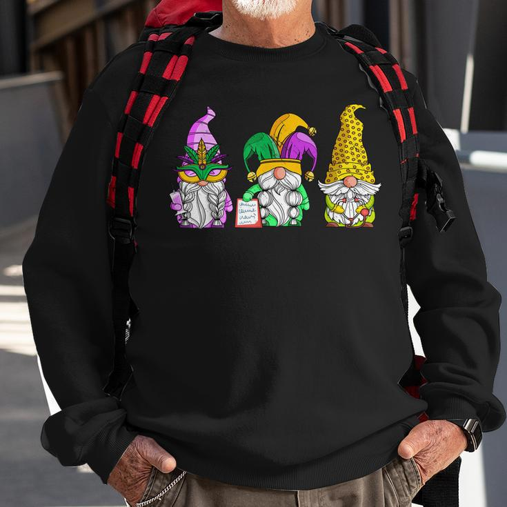 Mardi Gras Gnomes Holding Mask Love Mardi Gras Gnome Men Women Sweatshirt Graphic Print Unisex Gifts for Old Men
