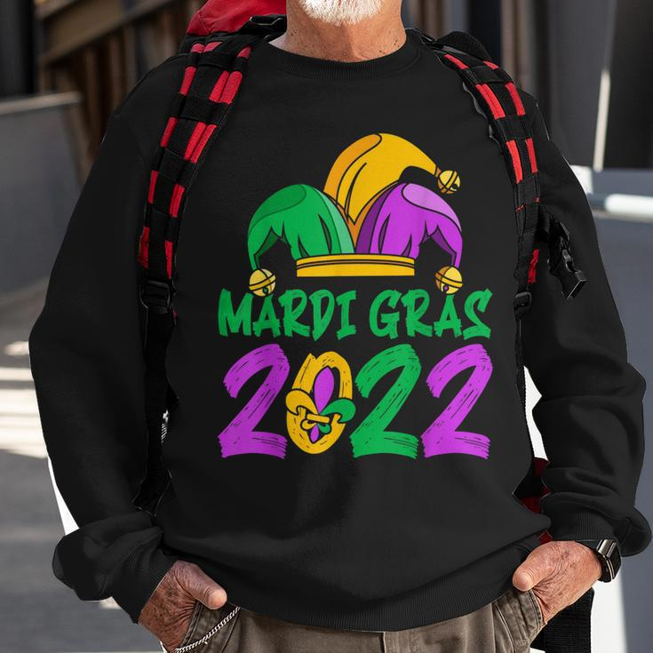 Mardi GrasMardi Gras 2022 Beads Mask Feathers  V3 Men Women Sweatshirt Graphic Print Unisex Gifts for Old Men