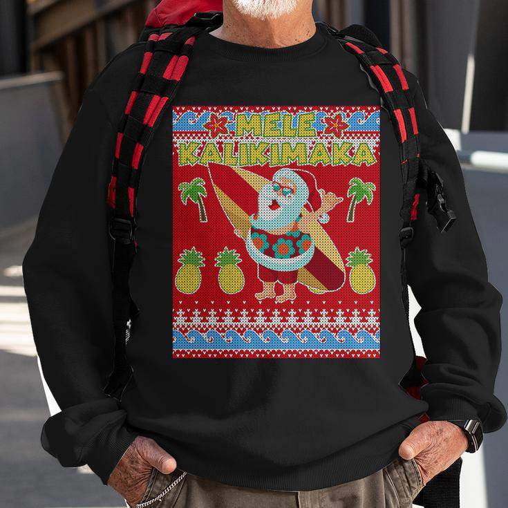 Mele Kalikimaka Santa Ugly Christmas V2 Sweatshirt Gifts for Old Men