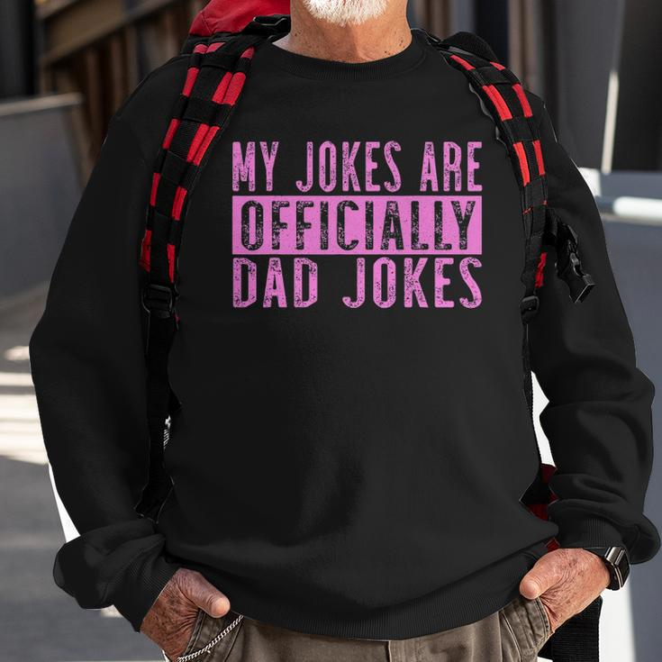 Mens Pink Girl Dad Pregnancy Announcement My Jokes Are Officially Sweatshirt Gifts for Old Men