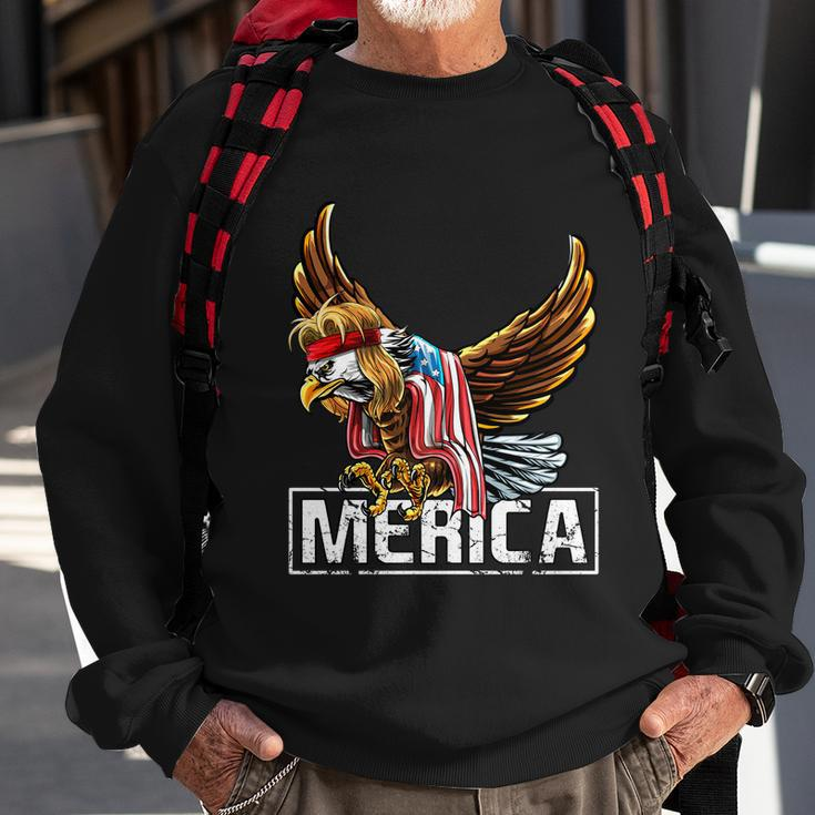 Merica Bald Eagle Mullet 4Th Of July American Flag Patriotic Gift Sweatshirt Gifts for Old Men