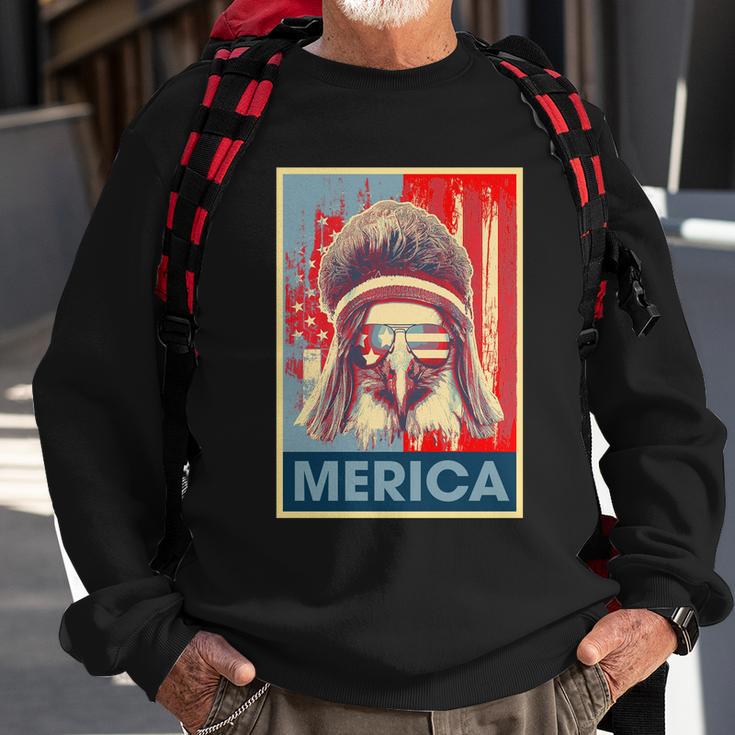 Merica Eagle Mullet 4Th Of July Vintage American Us Flag Gift Sweatshirt Gifts for Old Men