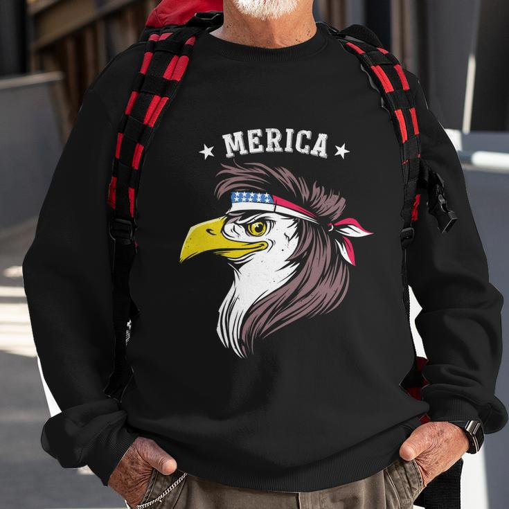Merica Funny Gift Funny Eagle Mullet Funny Gift 4Th Of July Funny Gift Patriotic Sweatshirt Gifts for Old Men
