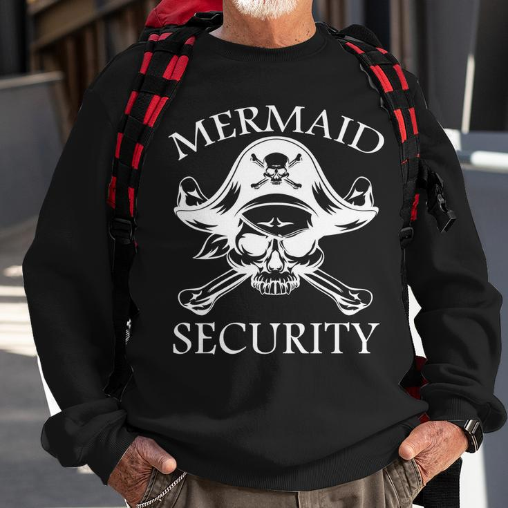 Mermaid Security Pirate Skull Sweatshirt Gifts for Old Men