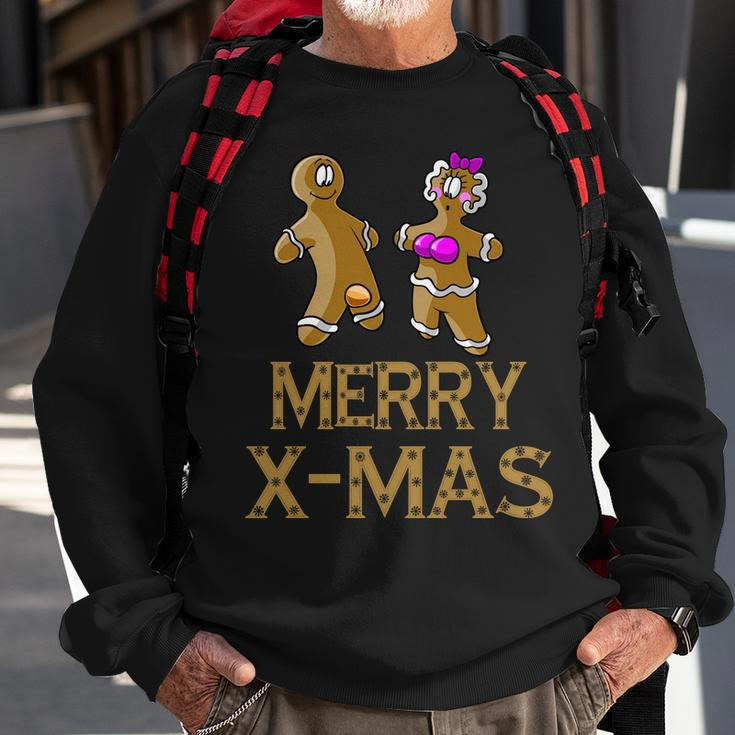 Merry X-Mas Funny Gingerbread Couple Tshirt Sweatshirt Gifts for Old Men