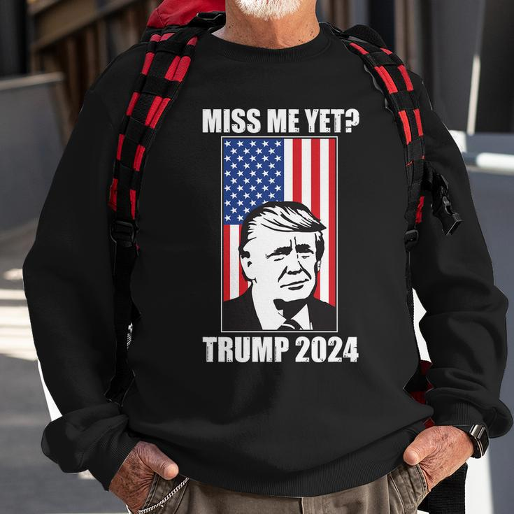 Miss Me Yet Trump 2024 Usa American Flag Tshirt Sweatshirt Gifts for Old Men