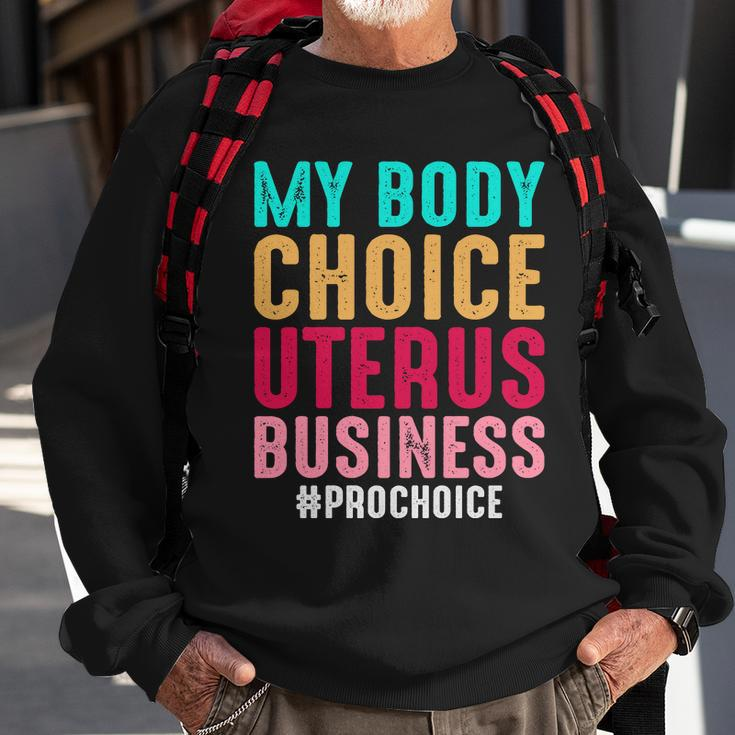 My Body My Choice Uterus 1973 Pro Roe Pro Choice Sweatshirt Gifts for Old Men
