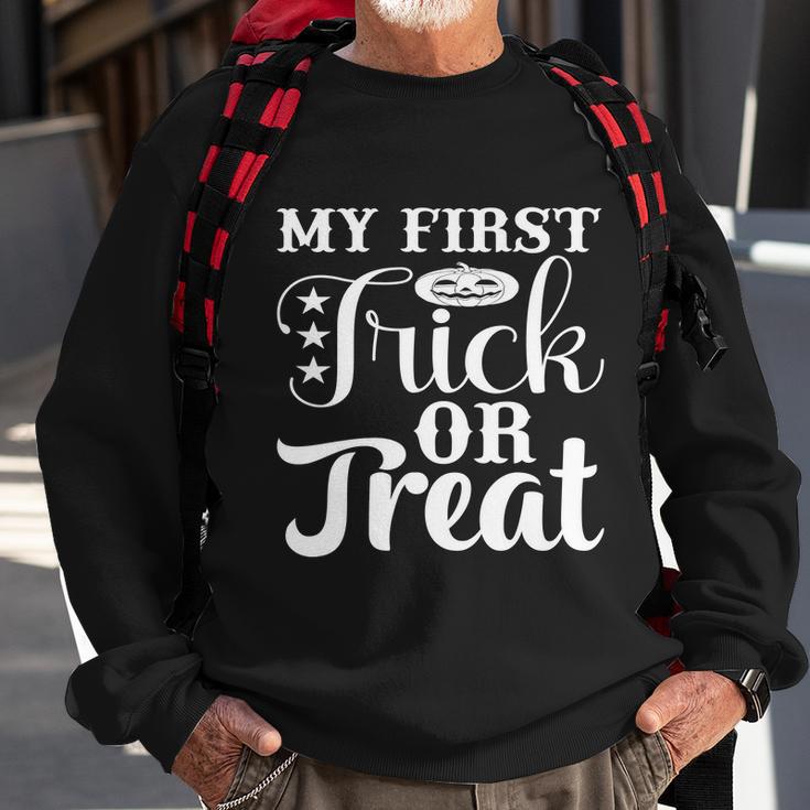 My Firts Trick Or Treat Halloween Quote Sweatshirt Gifts for Old Men