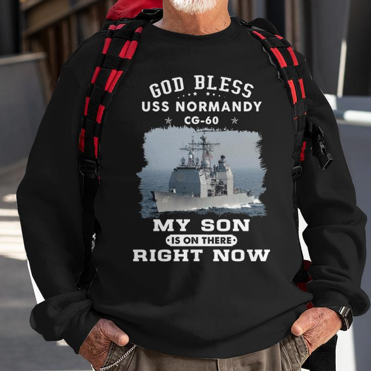My Son Is On Uss Normandy Cg Sweatshirt Gifts for Old Men