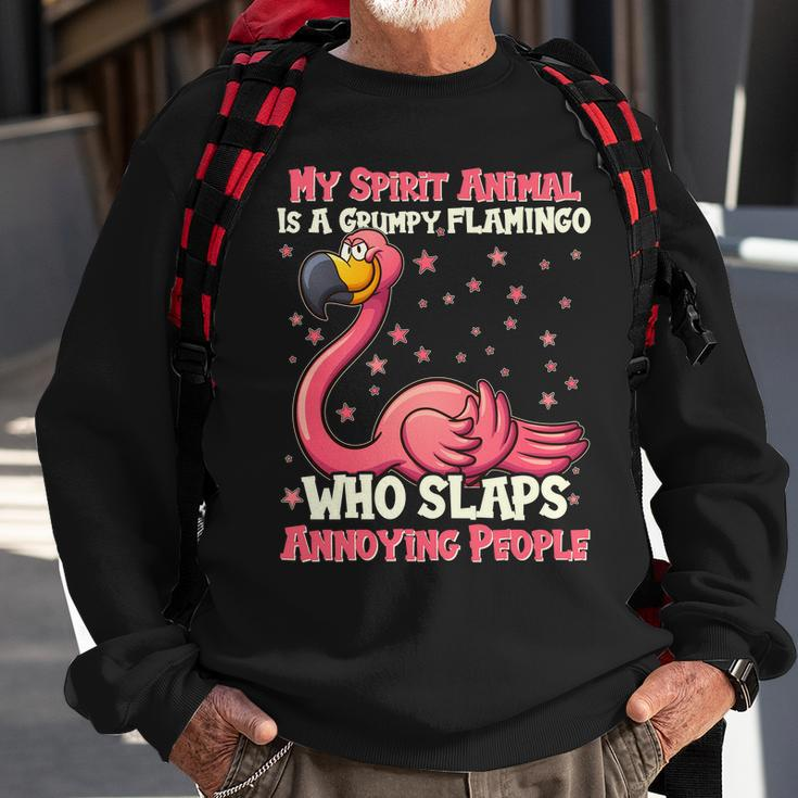 My Spirit Animal Is A Grumpy Flamingo Sweatshirt Gifts for Old Men