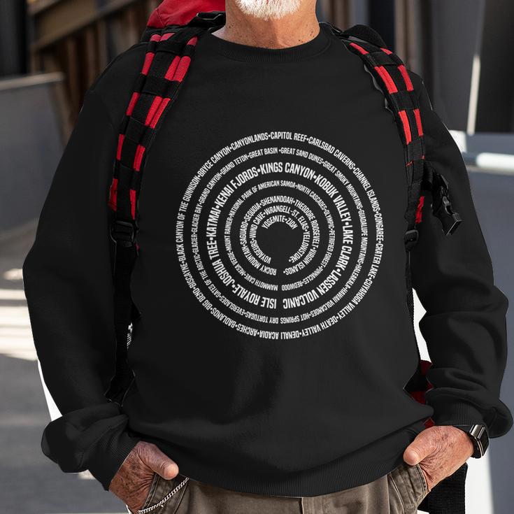 National Park List All 59 National Parks Sweatshirt Gifts for Old Men