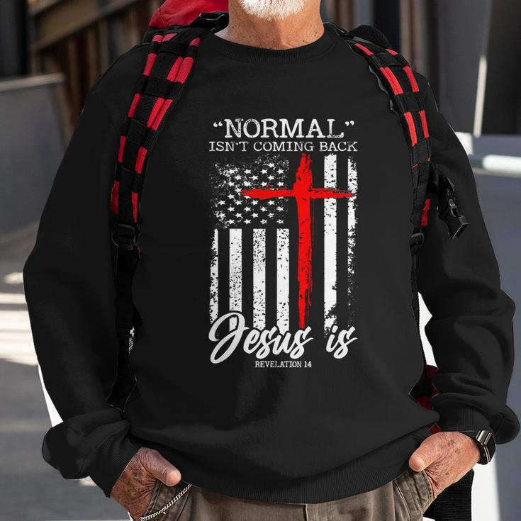 Normal Isnt Coming Back But Jesus Is Revelation 14 Costume Tshirt Sweatshirt Gifts for Old Men