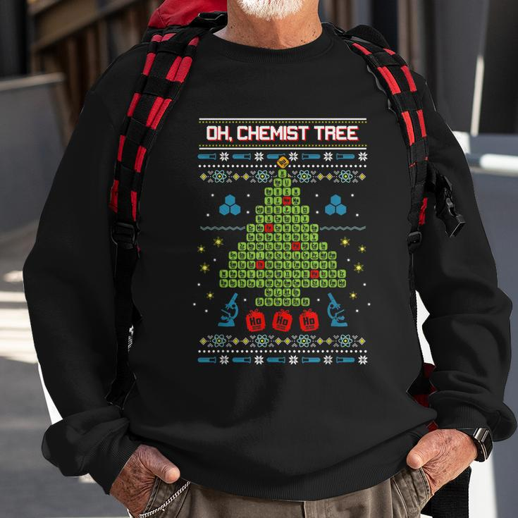 Oh Chemist Tree Chemistry Tree Christmas Science Sweatshirt Gifts for Old Men