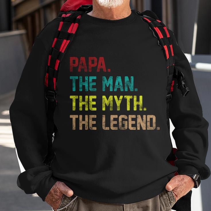 Papa The Man The Myth The Legend Vintage Sweatshirt Gifts for Old Men
